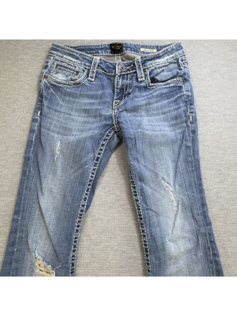 Anoname Joelle Bootcut Jeans Womens Size 27 Distressed Medium Wash Denim 28x32 - Picture 4 of 16